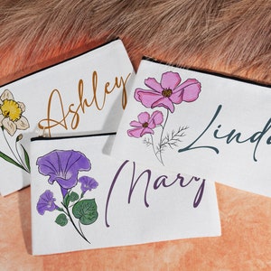 Personalized Makeup Bags, Gifts for Her Personalized, Custom Makeup Bags, Birthday Gifts for Her, Bridesmaid Gifts, Cosmetic Bags