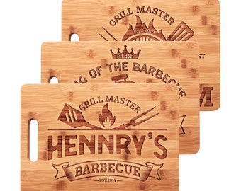 Father Themed Striped Cutting Board
