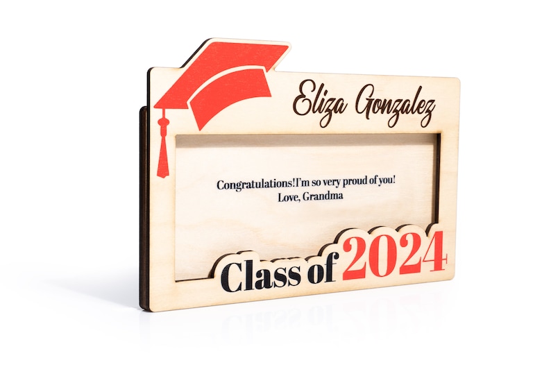 Graduation Money Holder Personalized, Graduation Gift, Class of 2024, High School Graduation, Gift for Graduates, High School Senior image 3