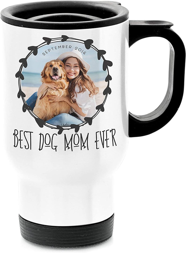 Personalized Photo Travel Mug With Handle Custom Coffee Etsy