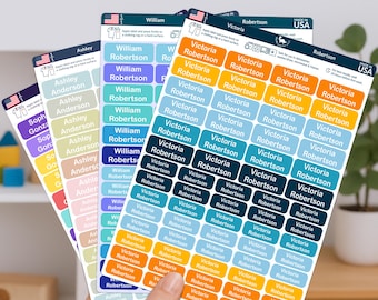 school labels, back to school, name stickers, personalized school labels, waterproof name stickers, name labels for school, school supplies