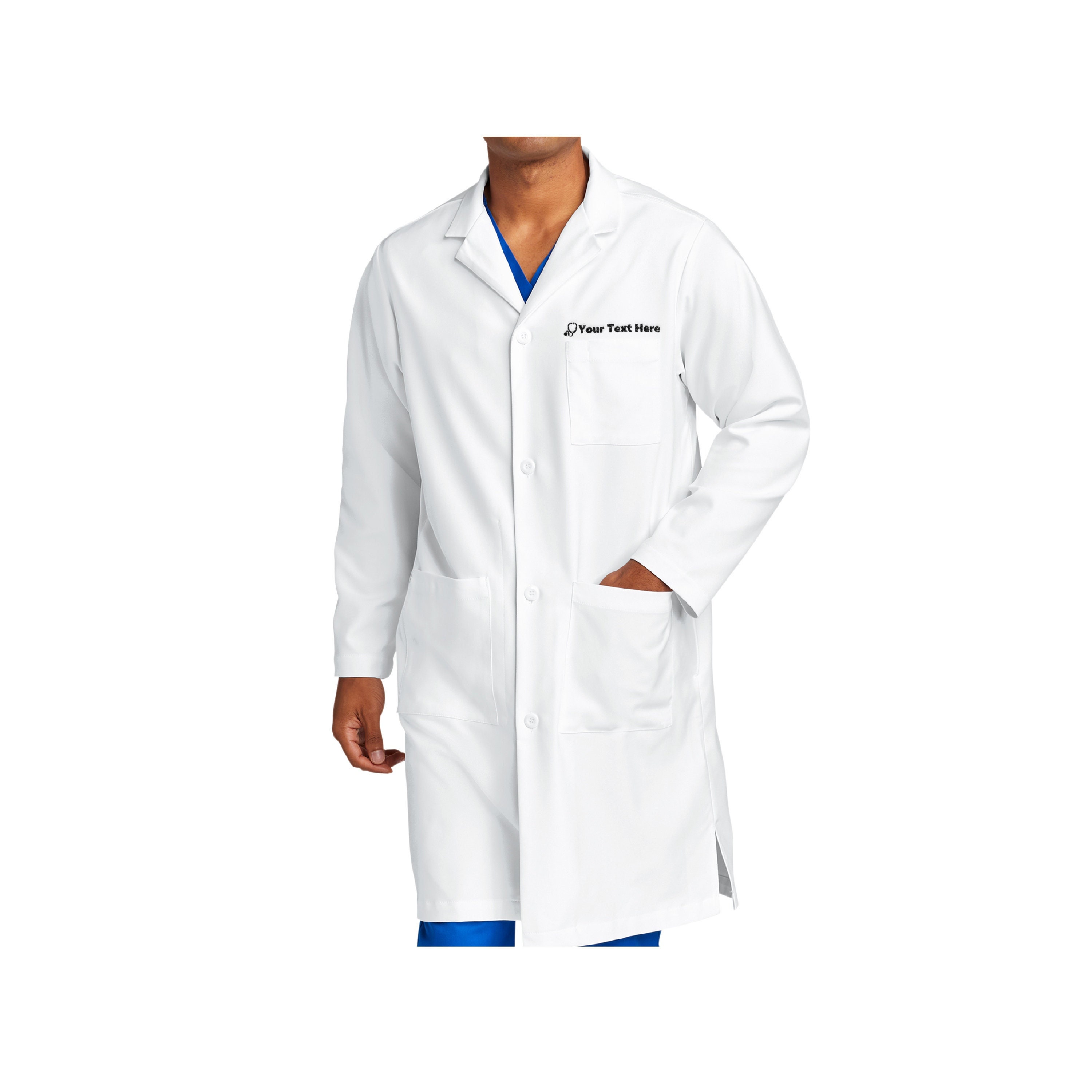 Lab jackets embroidered sale