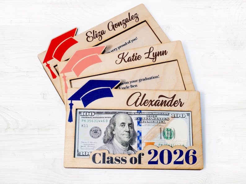 Graduation Money Holder Personalized, Graduation Gift, Class of 2026, High School Graduation, Gift for Graduates, High School Senior image 3