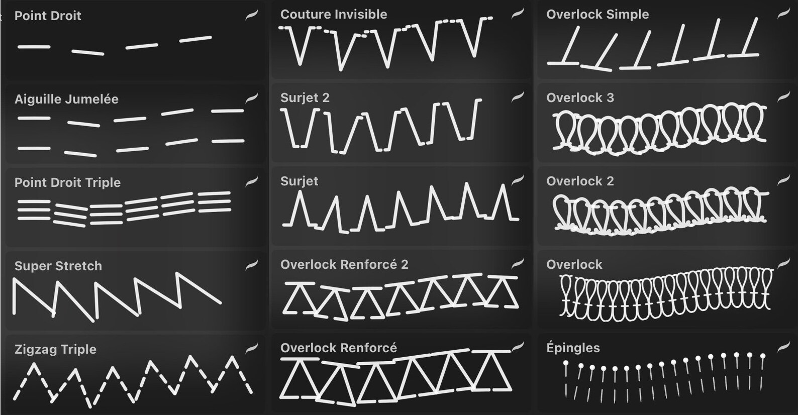 15 stitch Procreate brushes for sewing fashion creations Etsy