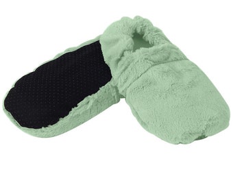 Chaussons chauffants Vert Pastel - Made in France