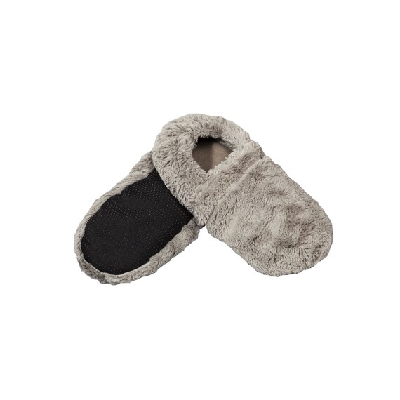 Chaussons chauffants gris Made in France Blé et Lavande