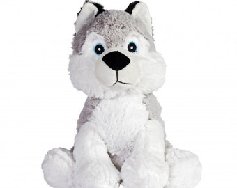 Peluche Bouillotte déhoussable Husky - Made in France