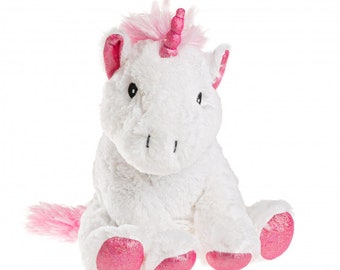 Peluche Bouillotte Licorne blanche - Made in France