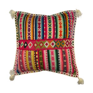 Colourful Peru Vintage Cushion Cover, 45cm x 45cm (18"), South American Throw Pillow