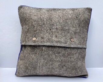 ウールフェルト キルギス シルダック クッションカバー - ハンドメイド