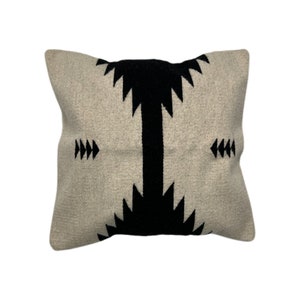 Funda de cojín decorativa mexicana tejida a mano en lana, 50 cm x 50 cm (20" x 20"), hecha en Oaxaca imagen 1