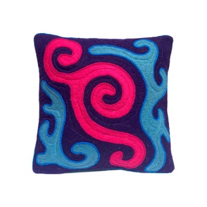 Handmade Kyrgyzstan Shyrdak Traditional Felt Cushion Cover, 50cm x 50cm (20&quot;x20&quot;)