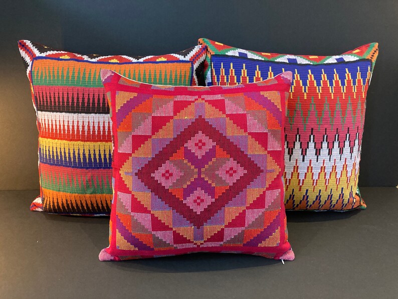 Handwoven Yakan Tribe Filipino Cushion Cover 40 Cm X 40cm Etsy New