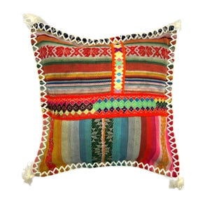 Colourful Peru Vintage Cushion Cover, 45cm x 45cm (18"), South American Throw Pillow