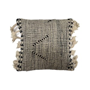 Housse de coussin berbère Zanafi marocaine tissée à la main, 45 cm x 45 cm (18&quot; x 18&quot;)