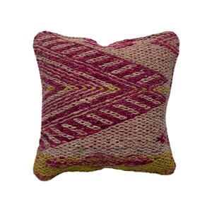 Peruvian Frazada Handwoven 45cm x 45cm (18&quot;) Cushion Cover, Vintage Wool Pillow Case