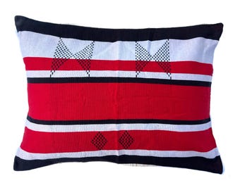 East Siang Handwoven Traditional Indian Cushion Cover | 60cm x 45xm (24" x 18") | Handmade in India | Tribal Women Made Pillow Case
