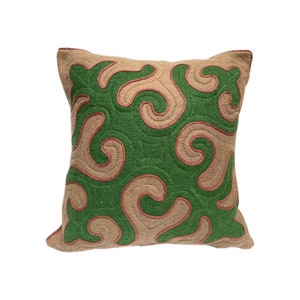 Felt Kyrgyzstan Shyrdak Handmade Cushion Cover, 50cm x 50cm (20&quot;x20&quot;), Cultural Heritage Textile