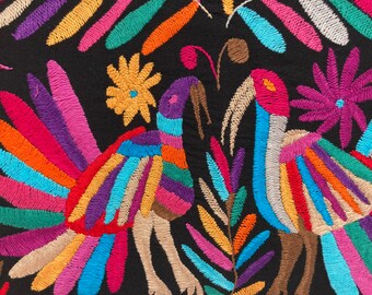 メキシコの伝統的なテナンゴ刺繍 クッションカバー メキシコのオトミ テナンゴ ランバークッションカバー、23 x 19 インチ