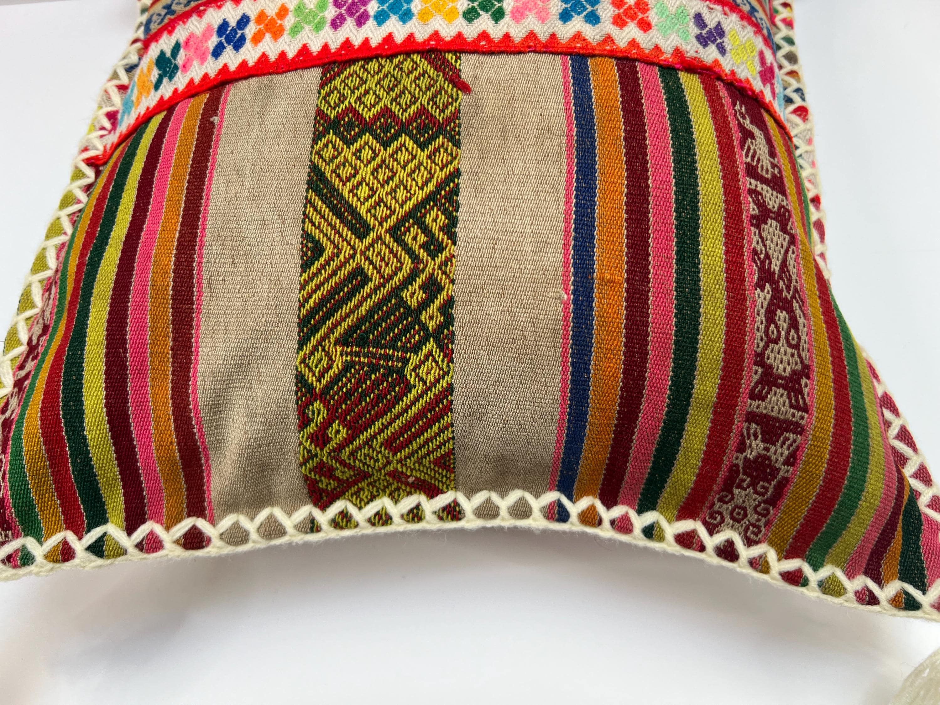 Vintage Patchwork Peruvian Manta Cushion Cover, 45cm X 45cm (18