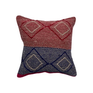 Peru Frazada Handwoven Andean 45cm x 45cm (18&quot;) Cushion Cover, Vintage Wool Pillow Case