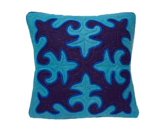 ハンドメイドフェルト シルダック - キルギスタン伝統クッションカバー