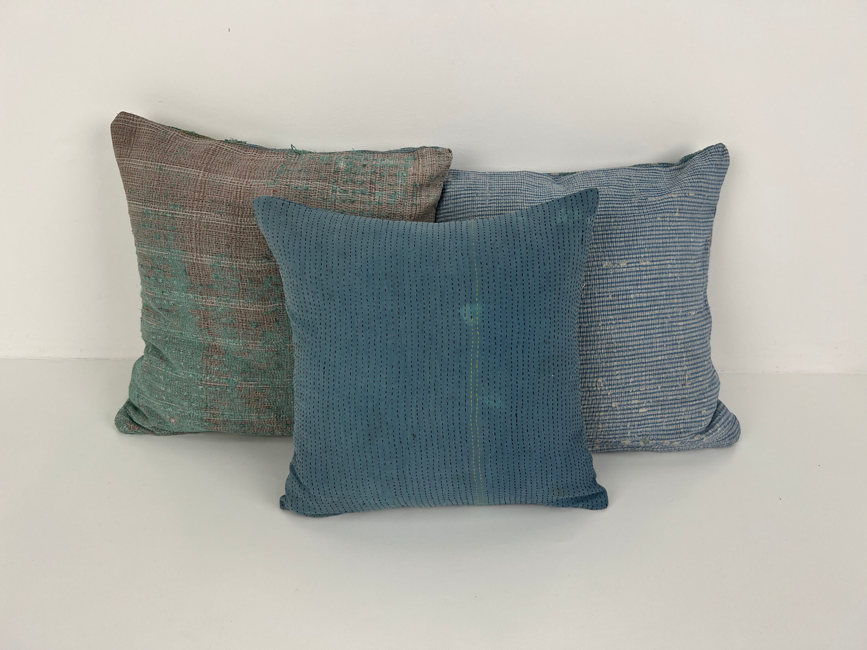 Vintage Indian Kantha Cushion Cover, 40cm X 40cm 16 X 16, Handmade in India  - Etsy