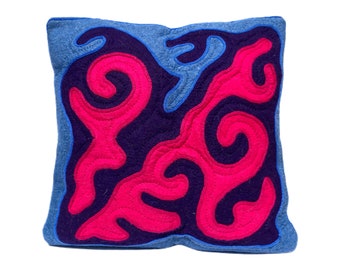 シルダック キルギスタン - 手作りの伝統的なクッションカバー - 染色