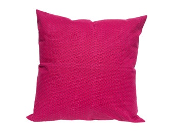 Pink South Africa Shweshwe Handmade Cushion Cover, 45cm x 45cm (18"x18")