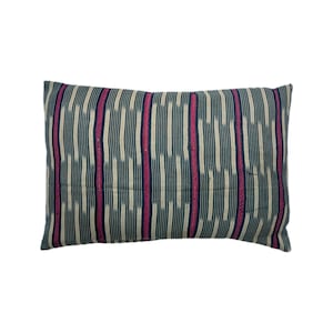 Baoule Strip Cloth Cushion Cover, 40cm x 60cm (16”x24”), Handwoven West African Pillow Case
