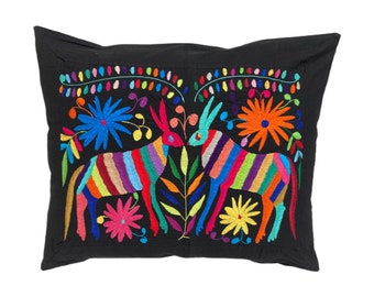 メキシコのオトミ テナンゴ ランバークッションカバー、58 cm x 48 cm