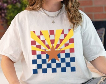 Arizona Shirt - Arizona State Flag, Grand Canyon State, AZ Shirt, State Shirt - Checkered