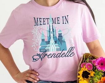 Meet Me In Arendelle - Bella Canvas - Princess Anna, Queen Elsa - Minimalist Disney, Subtle, Modern