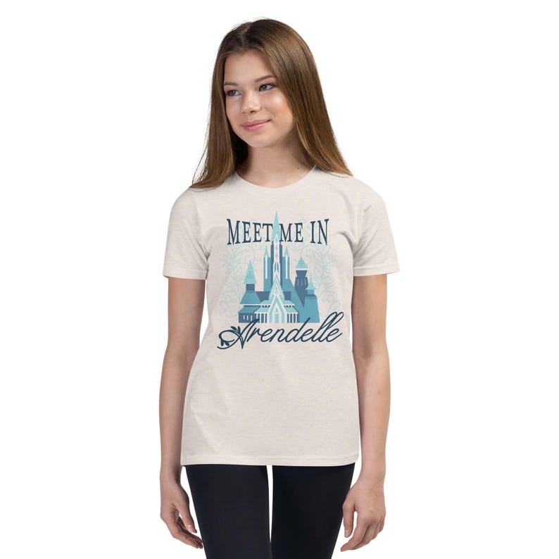 Meet Me In Arendelle Youth Shirt - Bella Canvas - Princess Anna, Queen Elsa - Minimalist Disney, Subtle, Modern