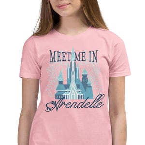 Meet Me In Arendelle Youth Shirt - Bella Canvas - Princess Anna, Queen Elsa - Minimalist Disney, Subtle, Modern