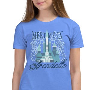 Meet Me In Arendelle Youth Shirt - Bella Canvas - Princess Anna, Queen Elsa - Minimalist Disney, Subtle, Modern