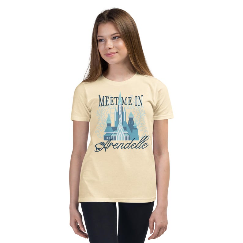Meet Me In Arendelle Youth Shirt - Bella Canvas - Princess Anna, Queen Elsa - Minimalist Disney, Subtle, Modern