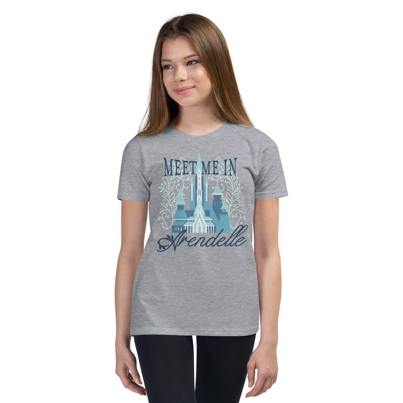 Meet Me In Arendelle Youth Shirt - Bella Canvas - Princess Anna, Queen Elsa - Minimalist Disney, Subtle, Modern