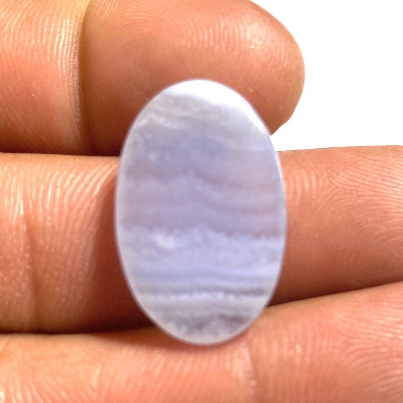 17Ct AAA Quality Blue Lace Agate Cabochon Gemstone Oval Shape Cabochon...25x16x5mm Approx