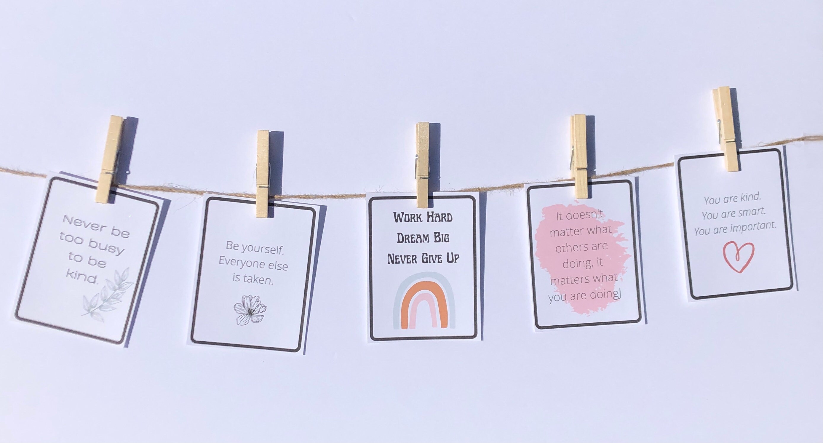 Motivational Quote Cards//notecards for Teens//notecards for College ...