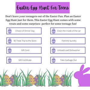 Easter Activity for Teens/Easter egg hunt for teens/Easter egg hunt tags/Teenager Activity/Digital Download/Fun Easter Activity/Egg Hunt