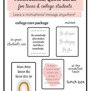 Motiverende citaatkaarten//Notitiekaarten voor tieners//Notitiekaarten voor studenten//Zorgpakketkaarten//Motiverende citaten//Inspirerende citaten