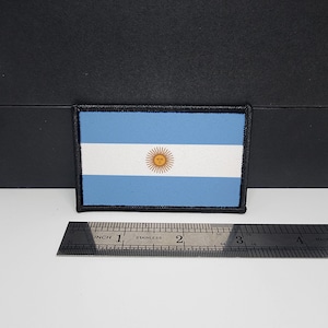 Argentinas flagga moralpatch Anpassad taktisk patch 2 x 3 tum argentinsk flaggpatch