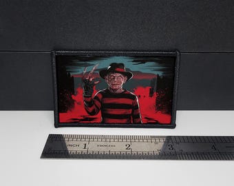 Patch pour moral inspiré des films d'horreur Freddy tactique personnalisé 2 x 3 pouces