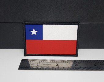 Chilean Flag Morale Patch Custom Tactical patch 2x3 inch Chile Patch