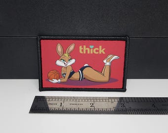 Parche de moral de chica de anime Thick<3 personalizado táctico (inspirado en Lola)
