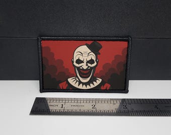 Clown d'art tactique personnalisé inspiré d'un film d'horreur 2 x 3 pouces