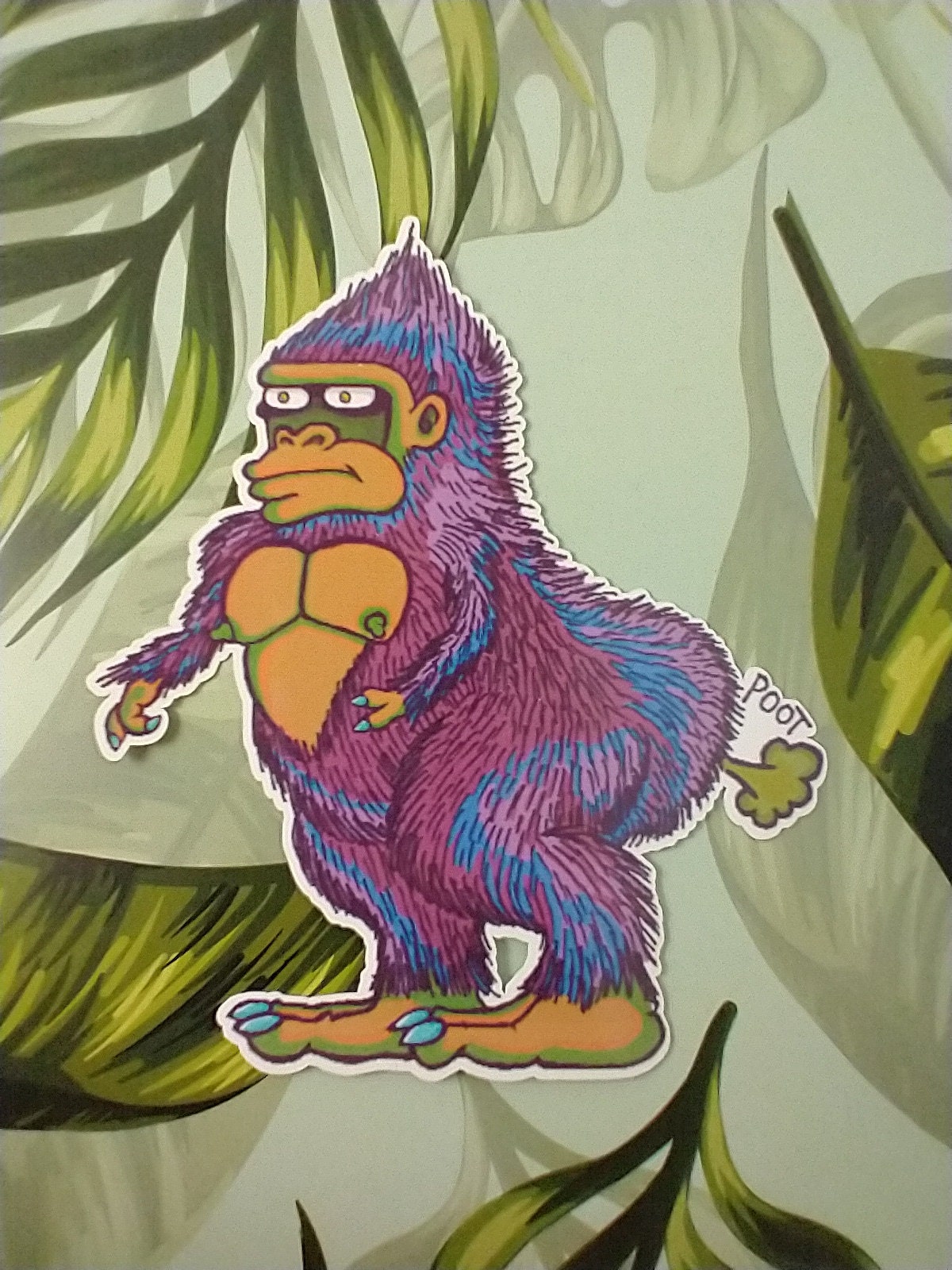 Gorilla-rex! Funky Gorilla T-rex Hybrid Sticker - Etsy