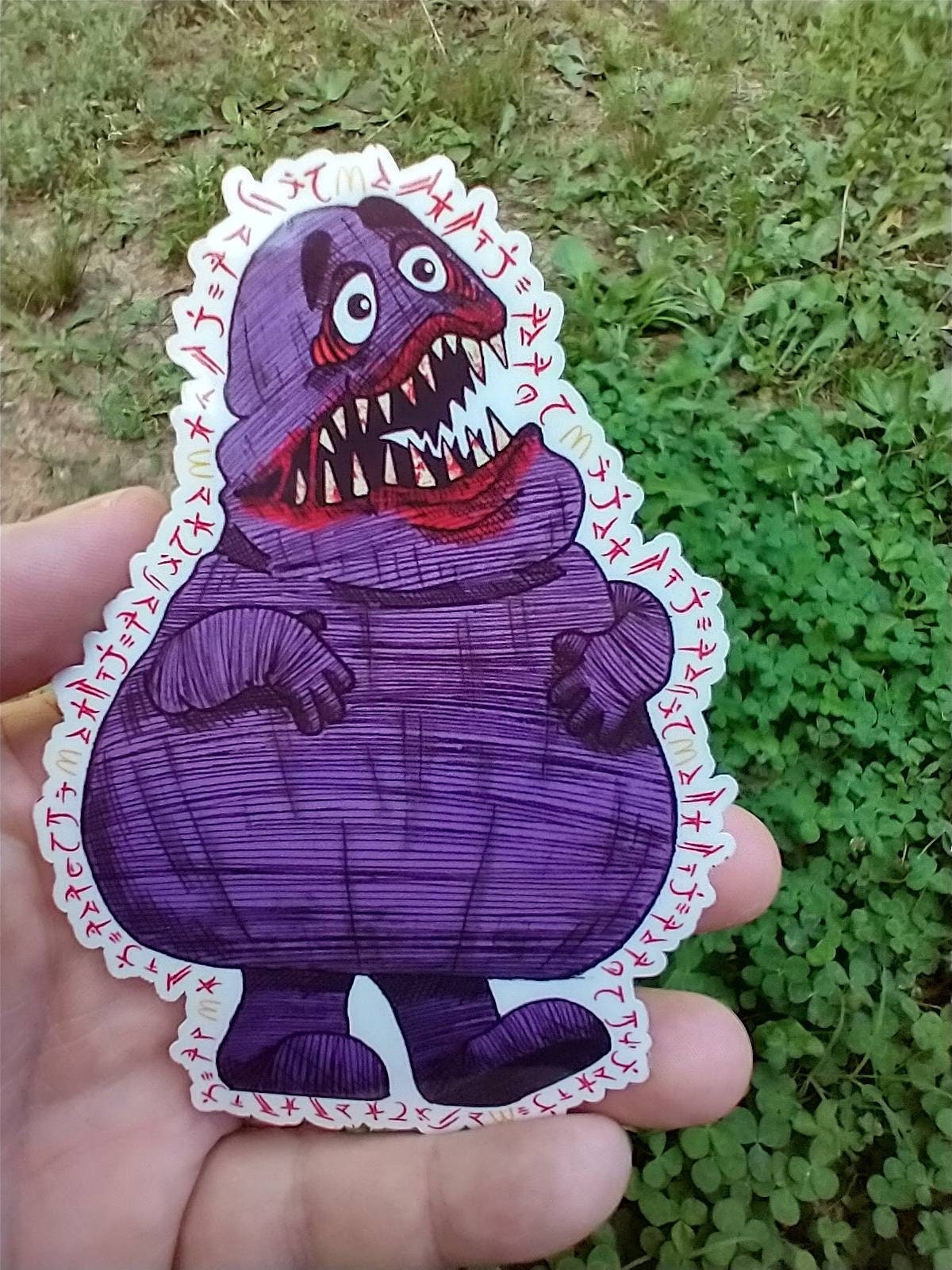 The Grimace Vinyl Sticker - Etsy