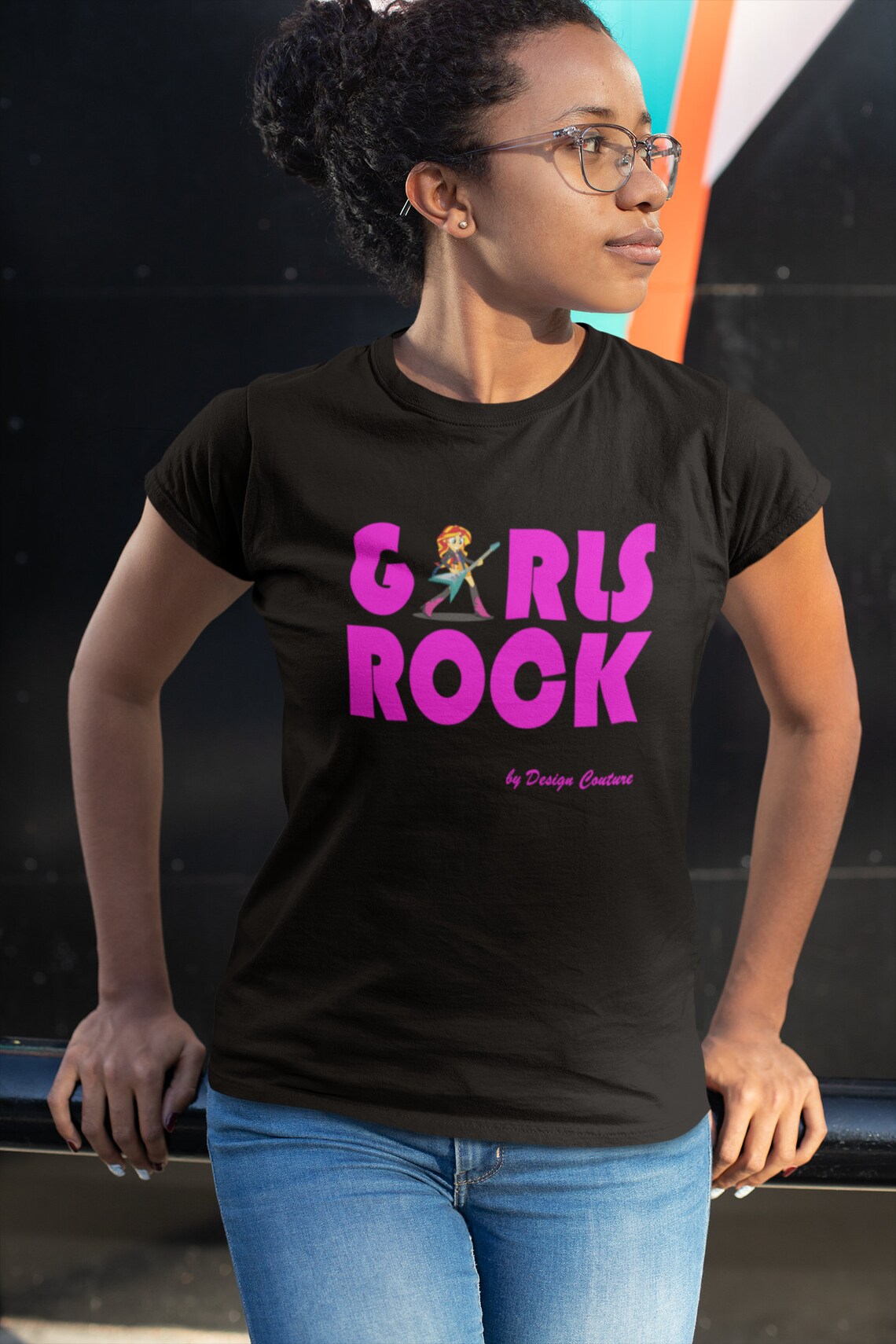 Girls Rock / Pink / Unisex Short Sleeve T-shirt / Graphic Tees | Etsy